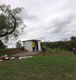 Putting the Finishing Touches to the New Toilet Facility