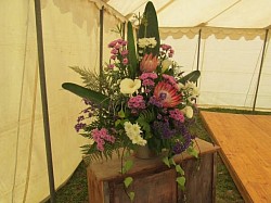 A Flower Arrangement in the Marquee - Friday