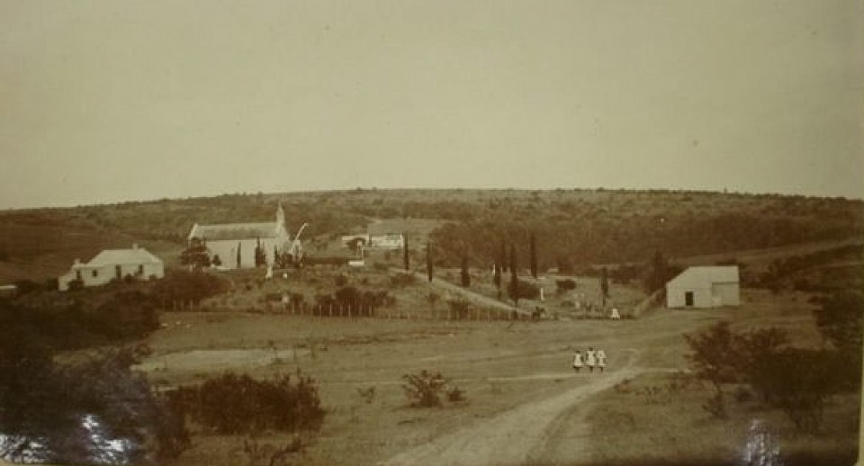 Schoolmaster's House (L)  built in 1837 , School (R) built in 1873 and enlarged 1875