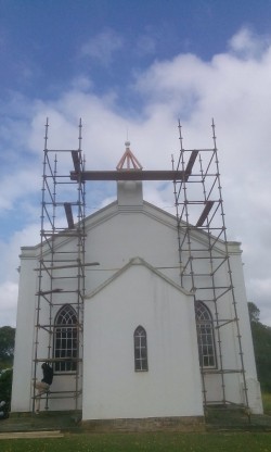 Scaffolding Needed to Replace the Steeple
