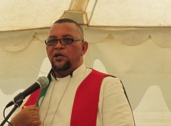 Bishop Elect Jacob Freemantle leading the Communion Service - Sunday