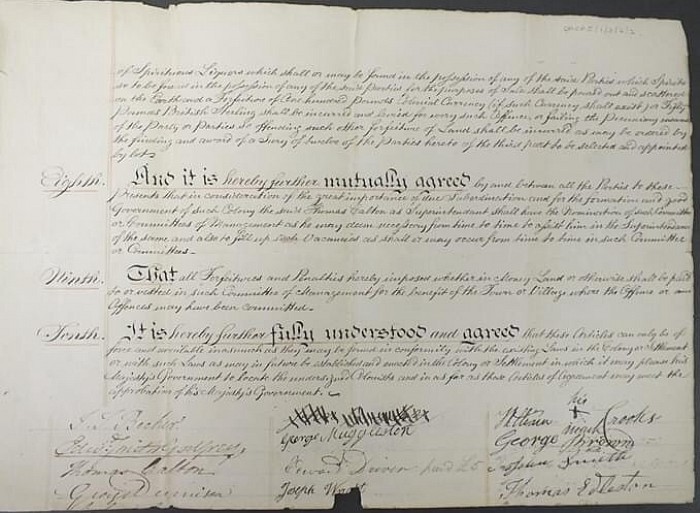Articles of Agreement between Government and Nottingham Party