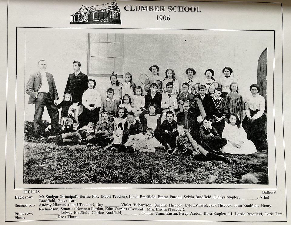 The Clumber School Class of 1906, a year after the opening of the new School in 1905